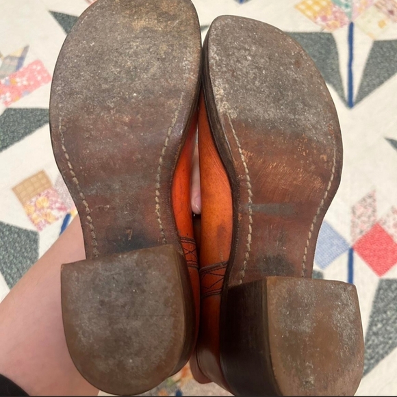 Tan Leather Western Knee-High Boots - Picture 6 of 8